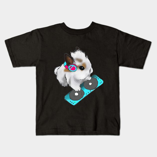 Dj bunny Kids T-Shirt by Nina_R